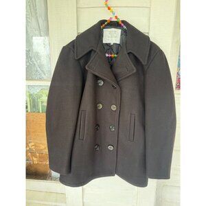 Vintage 70's US Navy Wool Double Breasted Pea Coat Size 38